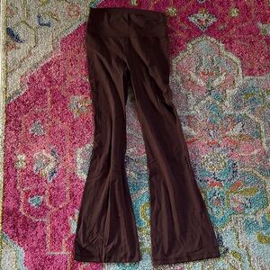 Aritzia TNA Butter Brown Flared Leggings